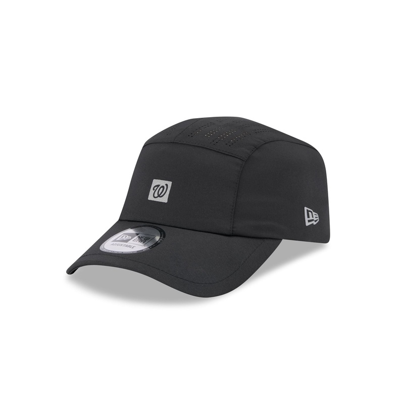 Washington Nationals Black Reflect Runner Adjustable Hat One Size