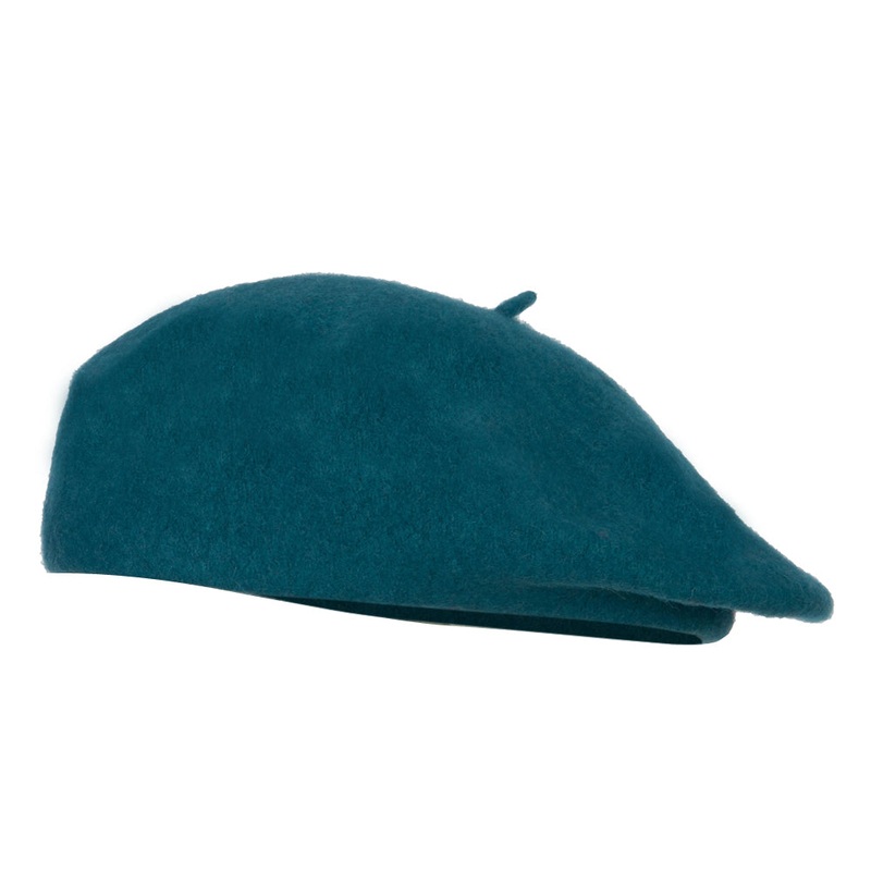 Women’s Classic Faux Wool French Beret Teal One Size